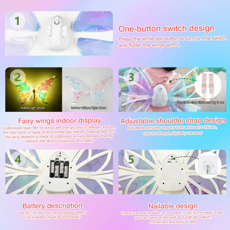 Doggy Butterfly Fairy Wings - Light, Movement & Music