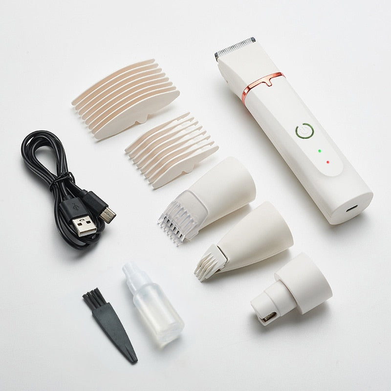 4-in-1 Pet Grooming Kit: Electric Hair Trimmer