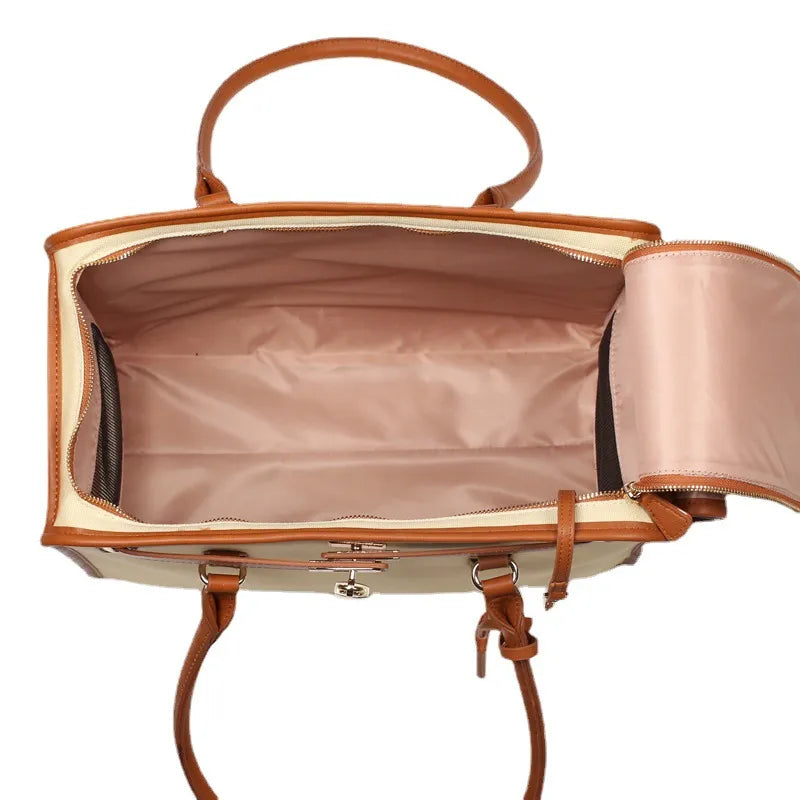 Luxway Leather Pet Carrier
