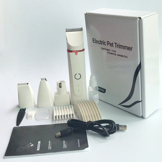4-in-1 Pet Grooming Kit: Electric Hair Trimmer