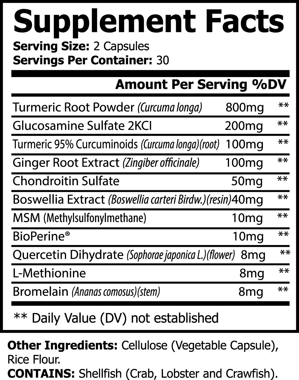 Platinum Turmeric Pro Blend. Organic Curcuma (Turmeric Root) & Glucosamine